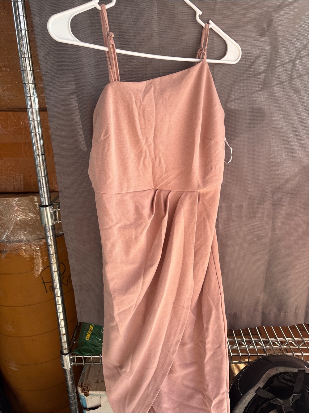 Blush Pink Spaghetti-Strap Maxi Dress
